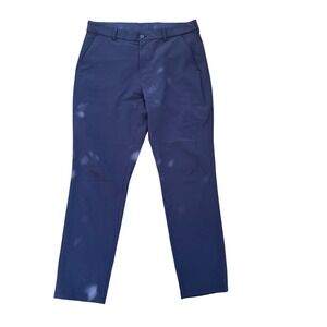 Mizzen+Main Helmsman Slim Dress Pants Mens 34x30‎ Navy Blue Stain